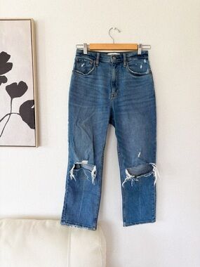 Abercrombie & Fitch Distressed Boyfriend Jeans - Mid Blue size 2S